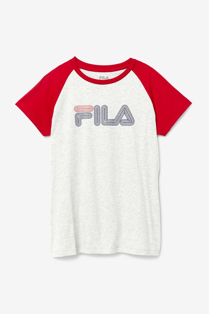 Fila T-Shirt Womens White Baseball - Ireland 76094-JRKA